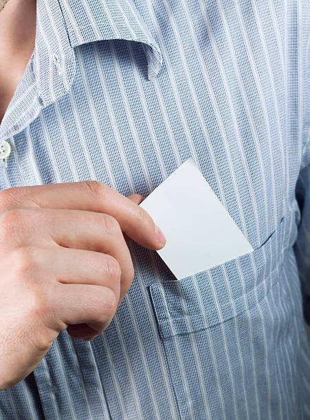 istock Blank business card in pocket 117668153