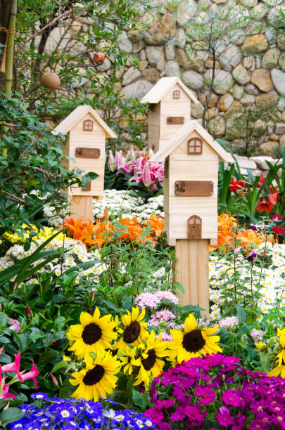 istock Birdhouses in a garden 1176693704