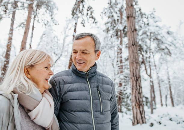 istock Mature Couple in Winter Park 1176694465