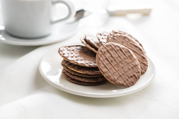 istock Sweet chocolate biscuits. Chocolate cookies. 1176694660