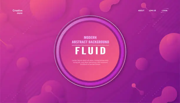Vector illustration of Modern abstract background in liquid and fluid style. Trend design of the world. 3D illustration template for web banner, business presentation.