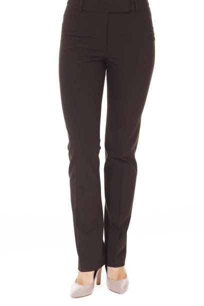 istock summer printed white cotton trousers on model legs with white stiletto heels 1176702783