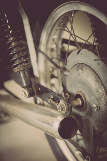 istock Vintage motorcycle exhaust pipe 1176707572