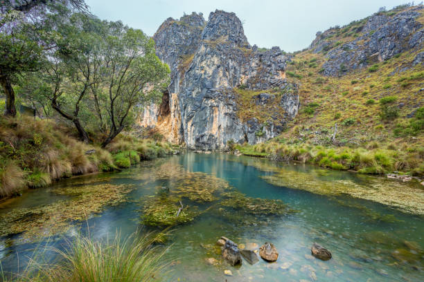istock Gorges, caves and blue creeks in Snowy high Plains 1176708603