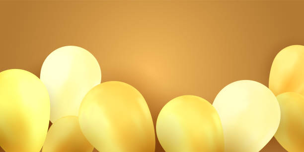 istock Balloons party birthday. Colorful vector realistic banner. Gift flyer, balloons poster. 1176709864