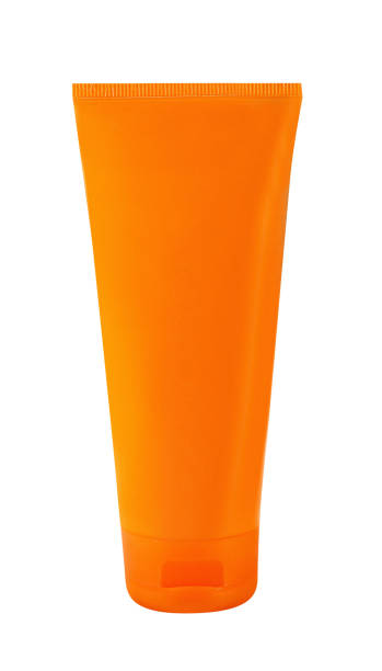 istock Blank orange cosmetic tube pack 1176710998