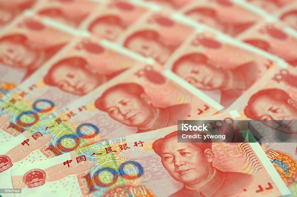 Juan chiński - Zbiór zdjęć royalty-free (Banknot chińskich juanów)
