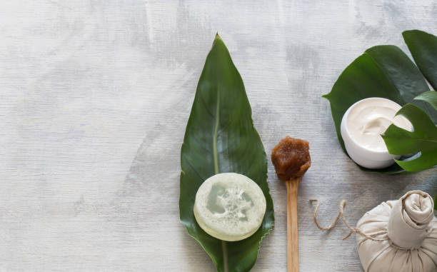 istock Spa composition with Wellness items for body care. 1176712410