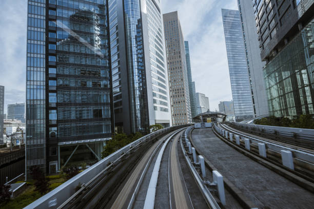 istock Cityscape from monorail sky train in Tokyo 1176713450