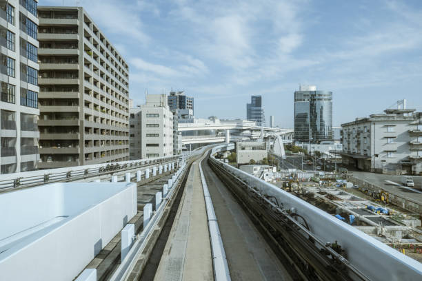 istock Cityscape from monorail sky train in Tokyo 1176713455
