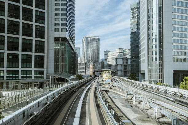 istock Cityscape from monorail sky train in Tokyo 1176713523