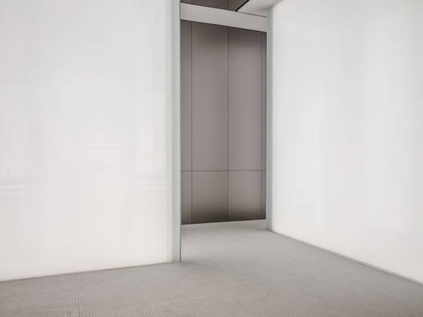 istock Perspective view of Empty Space with LED Light Lamps and Lights Shade on Wall for Gallery Interior 1176713573