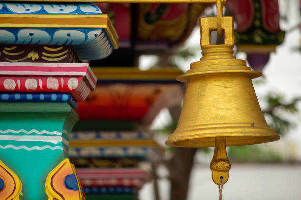 Bell is a regular feature in all hindu temples and routine for most of the devotees to ring them.