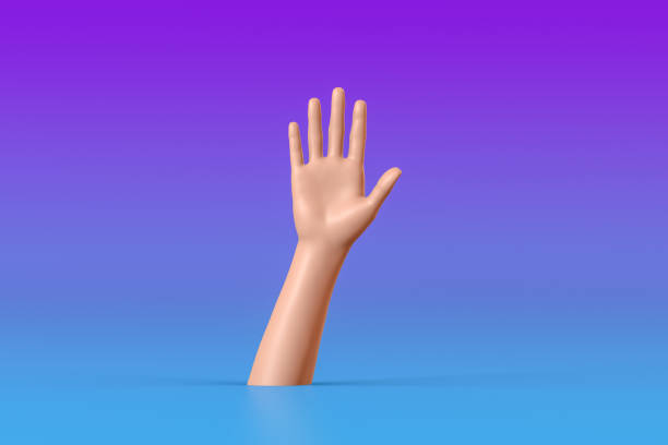 istock 3D Hand Gesture, Female Mannequin, Open Palm 1176713709