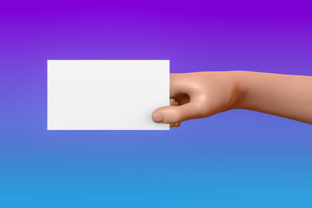 istock 3D Hand Holding Empty Card, Female Mannequin 1176713977