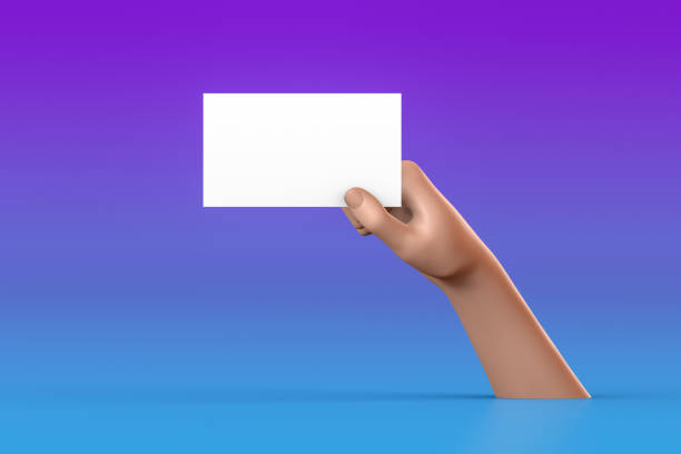 istock 3D Hand Holding Empty Card, Female Mannequin 1176714019
