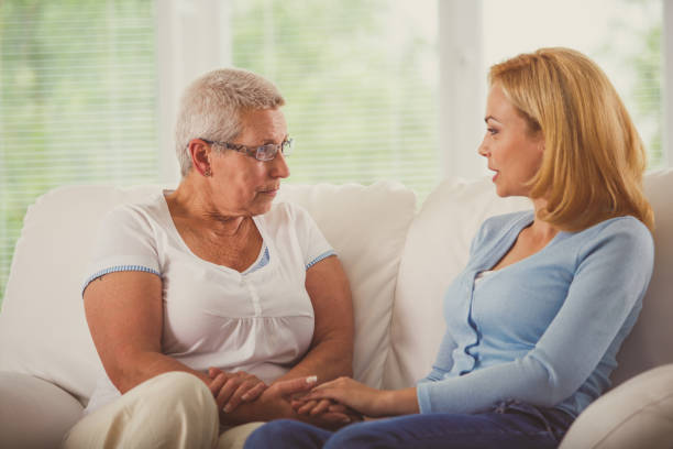 istock Senior woman having a conversation with her daughter 1176714989