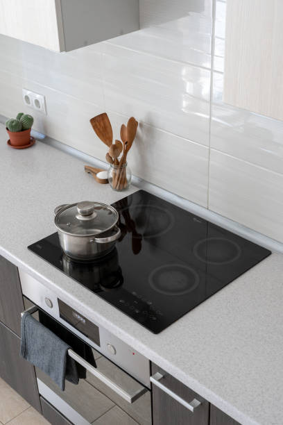 istock Kitchen with built in ceramic induction stove 1176719760