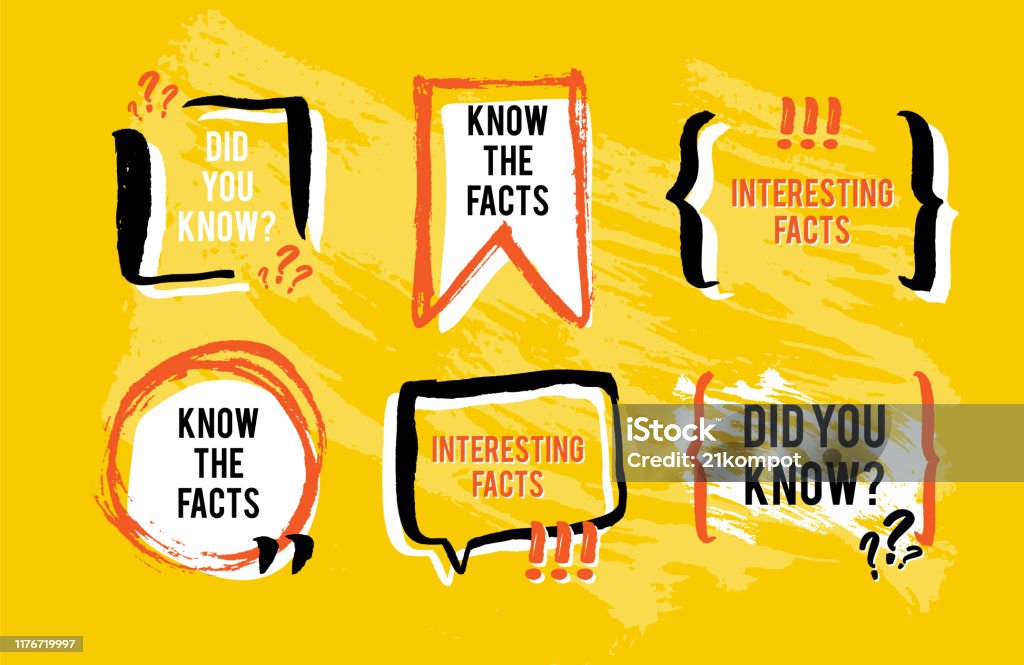 Know The Facts Speech Bubble Icons Fun Fact Idea Label Banner For Business Marketing And Advertising Funny Question Sign For Logo Vector Design Element With Hand Brush Strokes Stock Illustration - Download Know The Facts Speech Bubble Icons Fun Fact Idea Label Banner For Business Marketing And Advertising Funny Question Sign For Logo Vector Design Element With Hand Brush Strokes Stock Illustration - Download