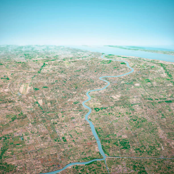 istock Shanghai City 3D Render Aerial Horizon View From South Oct 2018 1176721257