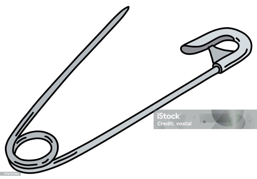 The Classic Safety Pin Stock Illustration - Download Image Now - Cartoon,  Czech Republic, Design - iStock