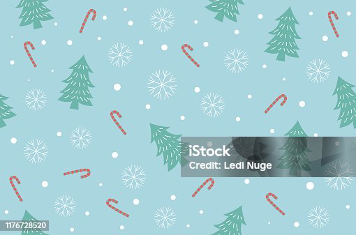istock winter Christmas seamless pattern background. Vector Illustration 1176728520