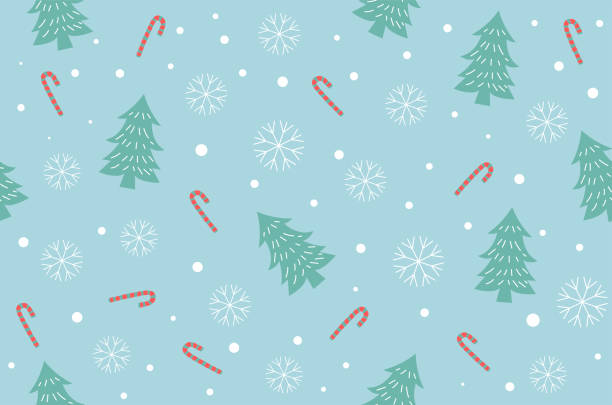 Winter Christmas Seamless Pattern Background Vector Illustration Stock  Illustration - Download Image Now - iStock