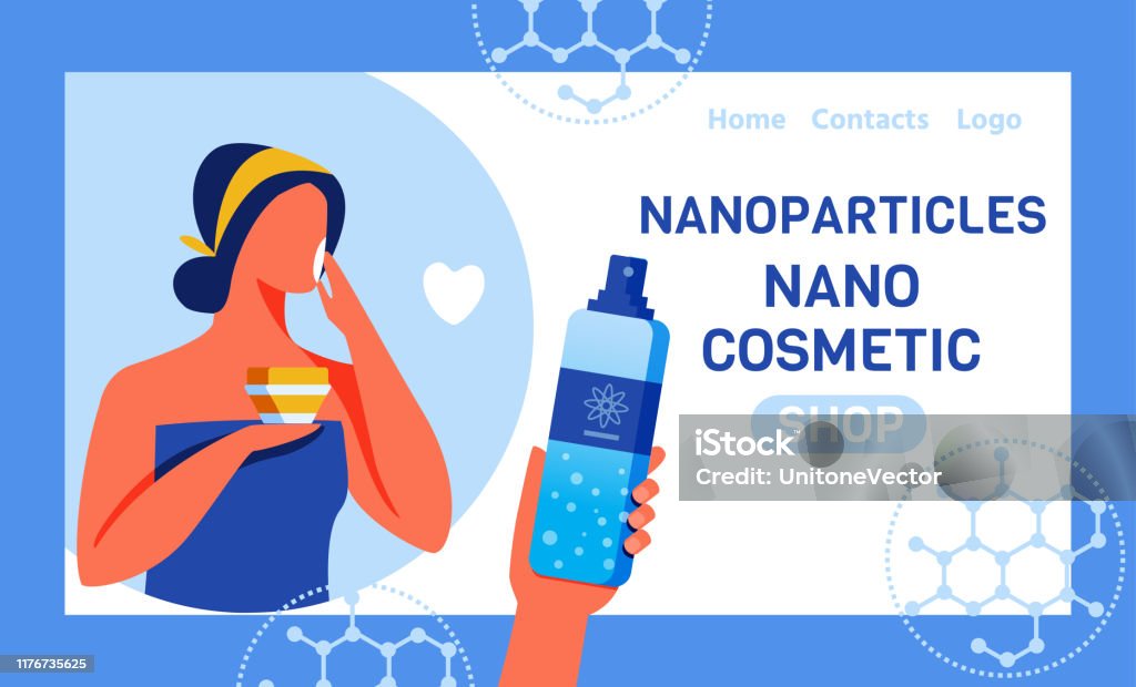 nariz labios esclavo Landing Page For Online Shop With Nano Cosmetics Stock Illustration -  Download Image Now - Healthcare And Medicine, Skin, Adult - iStock