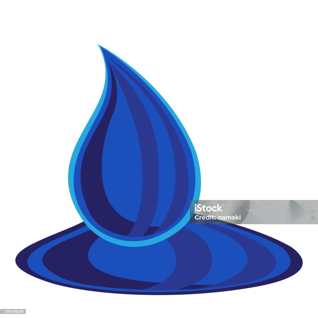 Drop Blue Simple Blue Drop On A White Background Isolate Illustration Stock Illustration ...