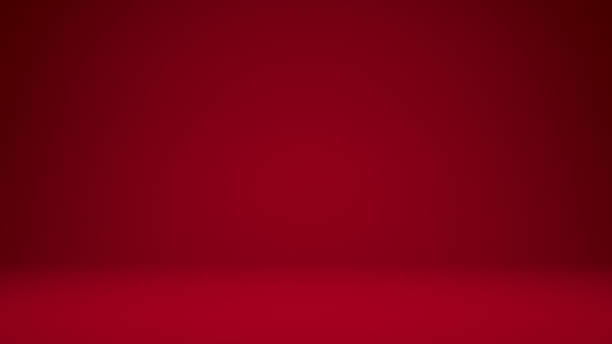 istock 3D Illustration. Plain festive red christmas background 1176739515