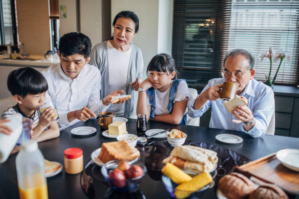istock Family having breakfast together 1176740813