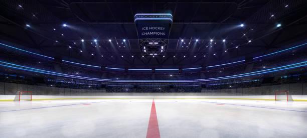 istock ice hockey stadium interior middle rink view illuminated by spotlights 1176740947