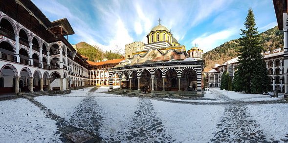 Rila monastery in winter.