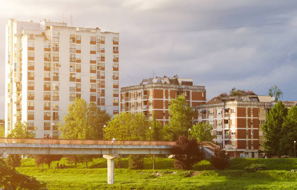 istock Vintage buildings by the river and bridge 1176744027