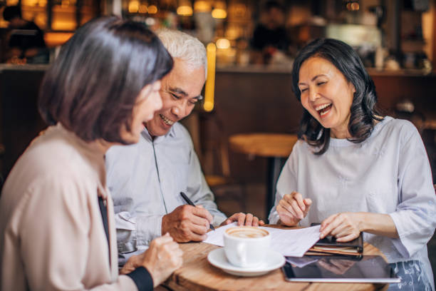istock Senior friends in cafe 1176745694