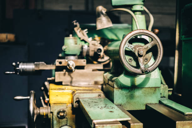 istock old machine tools at the factory. Metal processing on equipment 1176746807