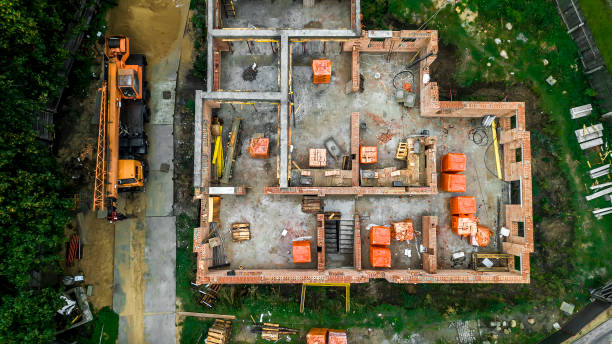 istock construction site of a residential building top view from the drone 1176748035