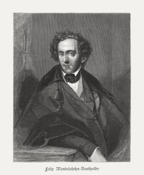 30+ Felix Mendelssohn Composer Stock Illustrations, Royalty-Free