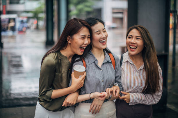 istock Young ladies in city 1176754360