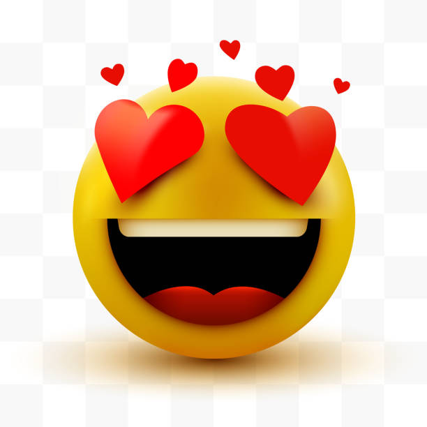 Smile In Love Emoticon Icon Love Hearts In Eyes Vector Emoticon Emoji Flat  Heart In The Eyes Symbol Stock Illustration - Download Image Now - iStock