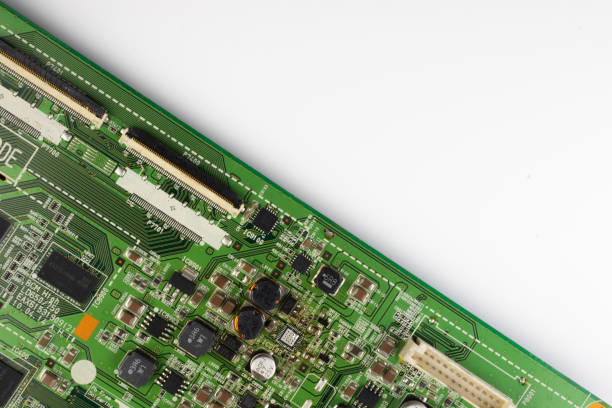 istock Circuit board with connectors and parts. 1176755814