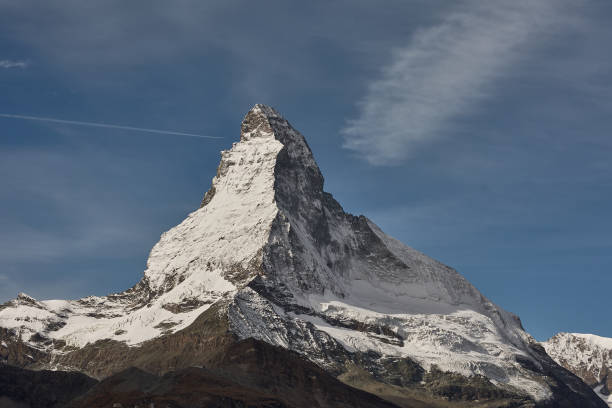 istock Matterhorn rides border between Italy and Switzerland at its peak 1176757112