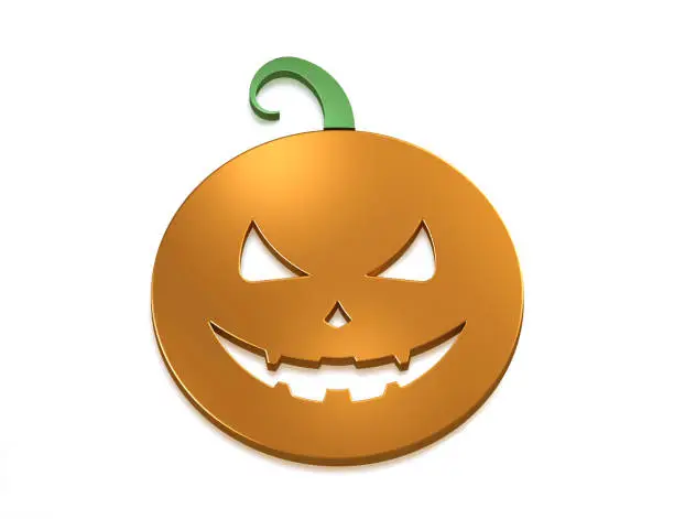 Halloween Pumpkin isolated on white background. Icon design