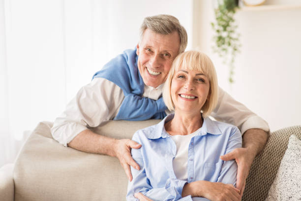 istock Love lives forever! Senior man hugging wife 1176757849