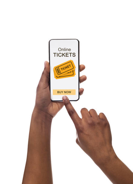 istock African Female Buying Event Tickets In Mobile Phone Application 1176771939