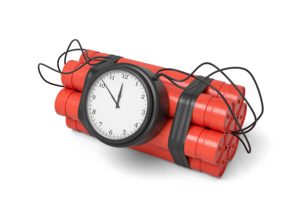 istock 3d rendering of red dynamite stick time bomb isolated on white background 1176778310