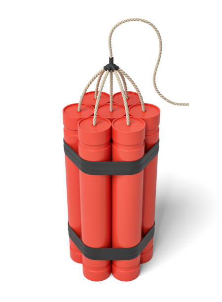 istock 3d rendering of batch of TNT dynamite sticks isolated on white background 1176779033