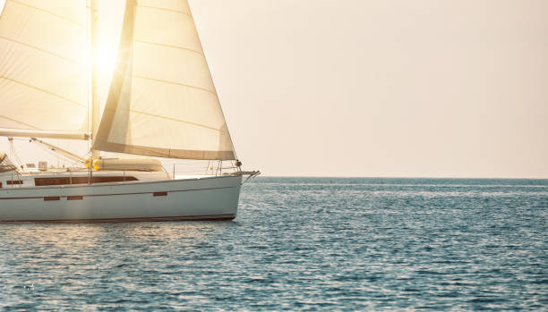 istock Sailboat sailing sail, Mediterranean sea 1176782377