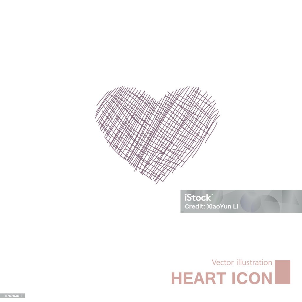 Heart Sign Drawing Vector Drawn Heart Symbol Stock Illustration - Download Image Now ...