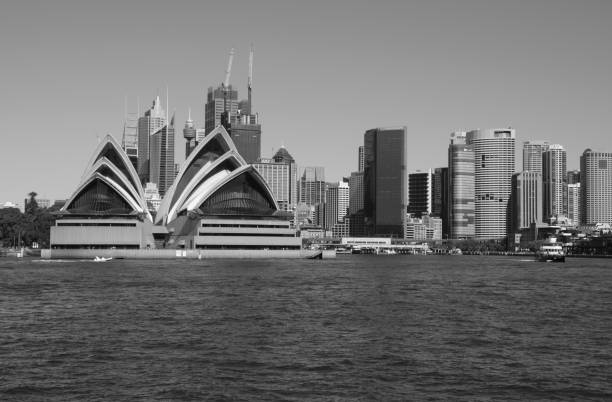 The iconic Sydney Opera House, overlooking Sydney bay. It became an UNESCO World Heritage Site. New South Wales, Australia
